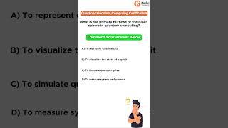 Quantum Computing "Cert Qs": What is the primary purpose of the Bloch sphere in quantum computing? 