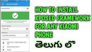 How To Install Xposed Framework For Any Xiaomi Redmi Note 3 Phone||In Telugu||