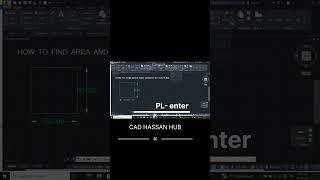 Quick Polyline Area in AutoCAD"  #autocad #love #education #3dmodeling #3d