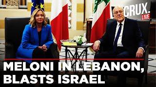 Giorgia Meloni Live News | Italian PM Visits Lebanon After Israel Attacks UN Peacekeeping Troops