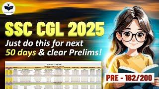 Your Last Chance for clearing Prelims| Last 50 days Plan with planner| SSC CGL 2025