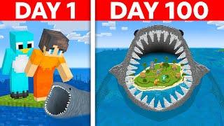 Stranded 100 Days on BLOOP ISLAND in Minecraft