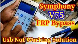 Symphony V75 Frp Bypass | Google Account Remove | Usb Not Working Solution Cm2 Dongel 100% Ok