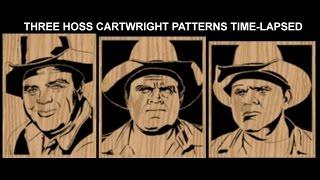 A Time-lapse of three Hoss Cartwright scroll saw patterns