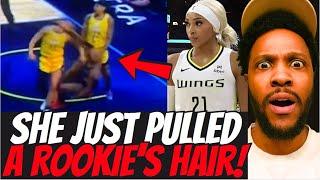 DIJONAI CARRINGTON PULLS SARAH BARKER'S HAIR AND CONTINUES HER DIRTY ANTICS IN THE WNBA!