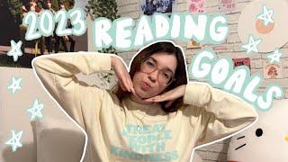 let’s talk about my reading goals for 2023  tbr’s, book buying, reading challenges and more!