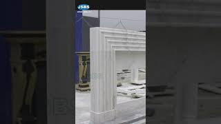 Natural Stone Carved White Marble Modern Cheap Fireplace Mantel Surround