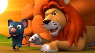 The Lion & Mouse 3D Animated Hindi Stories for Kids - Moral Stories शेर और चूहा हिन्दी कहानी Tales