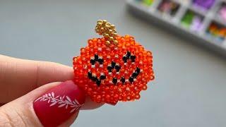 DIY Pumpkin for Halloween. Beaded tutorial