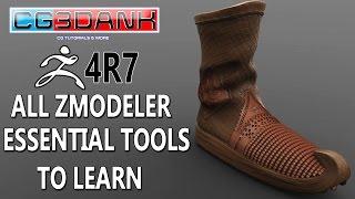 ZBRUSH 4R7 TUTORIAL_MODELING A SHOE(ALL ESSENTIAL TOOLS TO LEARN IN DETAIL)