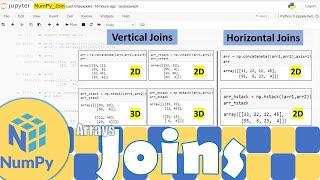 Python NumPy|Joining Numpy Arrays Together | Python for Beginners | Learnerea