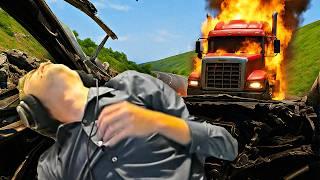 BeamNG but your dad burns in a wreck