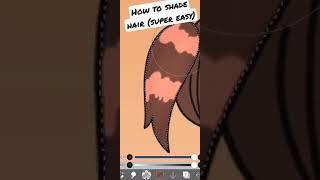 How to shade hair(Super Easy)||Gacha life #short