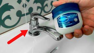 Put Vaseline on the sink! You'll never want to use it the old-fashioned way again