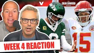 Reaction to Vikings-Packers, Rams-Bears, Broncos-Jets, Eagles-Bucs, Chiefs 4-0 | Colin Cowherd NFL