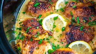 Slow Cooker Lemon Chicken Thighs Recipe