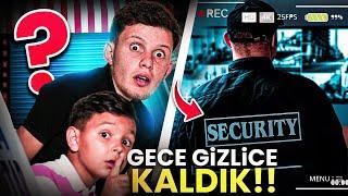 ABİMİN MARKETİNDE GECE GİZLİCE KALDIK!! (sinir krizi geçirdi)