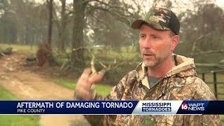 Deadly tornadoes leave trail of damage across Mississippi