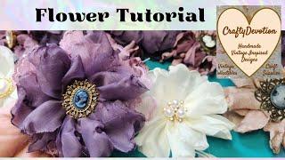 Diy Upcycled Purple Mauve Chiffon Flower Tutorial: Learn How To Make A Stunning Fabric Flower