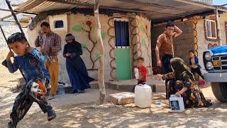 Elham's cooperation with his father in harvesting wheat along with cooking a delicious meal