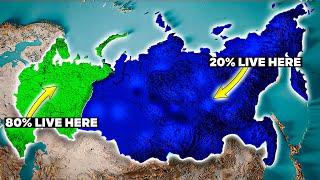 Why 80% of Russians Live in this Small Green Area?
