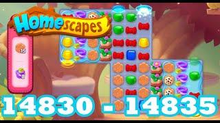 Homescapes Level 14830 - 14835 HD 3 - match puzzle Gameplay | android 14831 | 14832 | 14833 | 14834