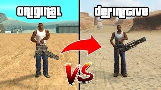 IS THE NEW MINIGUN BETTER? (GTA SAN ANDREAS ORIGINAL VS DEFINITIVE EDITION)