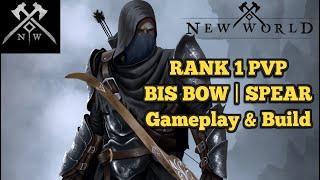 New World Rank 1 Insane PvP Gameplay & Build - BIS Bow / Spear