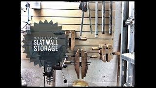 Shop Project - Wood Clamp Storage Slat Wall - WilmerWoodWorks