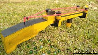 Powerful Slingshot made out of Wood | How to make a Slingshot trigger | slingshot #slingshot #diy
