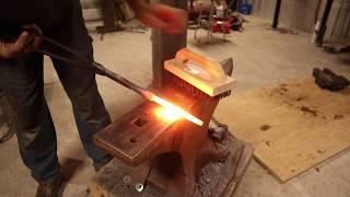 FORGING A TIMBER FRAMING SLICK   WITH SOME FORGE WELDING