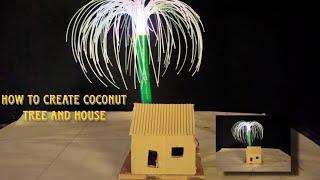 how to create coconut  tree and house  india Anokha Technique  experiment