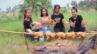Amazing Roasted Chicken Recipe In Rice Field# | Thyda Cooking TV | #