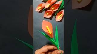 Easy paper flower | Paper craft #craft #diy #flowers #viral #beautiful #trending #youtubeshorts