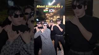 Korean boys dance to Bhool Bhulaiyaa 3#aoora #pitbull