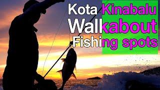 [Episode1/3]Fishing in sabah KK,Malayisa/casting landbase/metal jig shore jigging