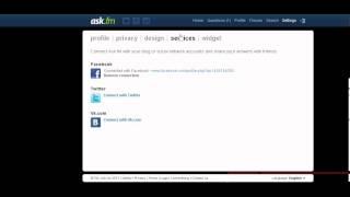 How to disconnect ask.fm from facebook account New