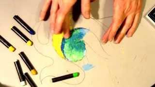 Basic Oil Pastel Techniques: Rule of 3's Example