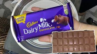 Dairy Milk Family Pack 123g Unbox and Cutting Chocolate Blocks || Yummy Chocolate Show