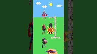 Which superhero is the strongest?. #spiderman  #captainamerica #cartoon #animation #ultraman