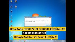 Hata Kodu 0x80072f8f 0x20000 ÇÖZÜMÜ  !!  Error code 0x80072f8f 0x20000 SOLUTION  2022