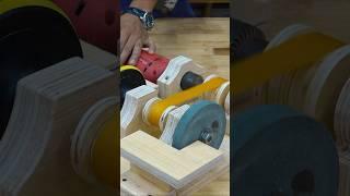 Sharpen Your Tools FAST with This DIY Sand Disc Jig! (part1) #woodworking #shorts #trending