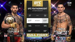 Ilia Topuria vs Max Holloway Full Fight UFC 308 HD NO CUT/ZOOM