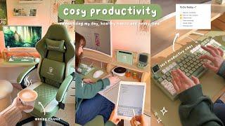 Cozy & Productive Day as a Small Content Creator ┃romantising my day, healthy habits & hobby time