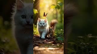 Kitten and the Baby Squirrel rescue  | #KittenJourney#AnimatedKitten#HeartwarmingMoment#CatLovers