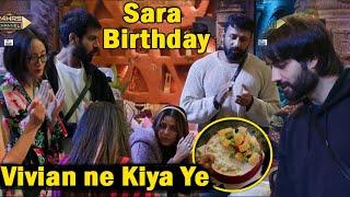 Bigg Boss 18 Today Episode Promo sara Birthday celebration Vivian ne bhi kiya wish  #bb18