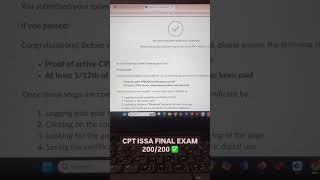 PASS ISSA CPT FINAL EXAM #cpt #issatrainer #issaonline #issacpt