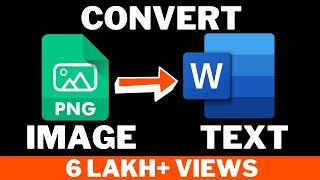 How To Convert Image to Editable Text(Image to Text Conversion) For Free !Hindi