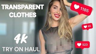 [4K] Transparent Outfits Try On Haul: No Underwear Challenge with Aisu