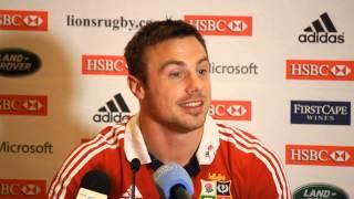 Lions 2013 - Tommy Bowe compares his fat hand to Richard Hibbard